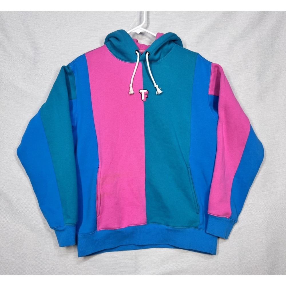 Teddy Fresh Love Colorblock Hoodie Sz M Pink And Blue Limited Edition Old School